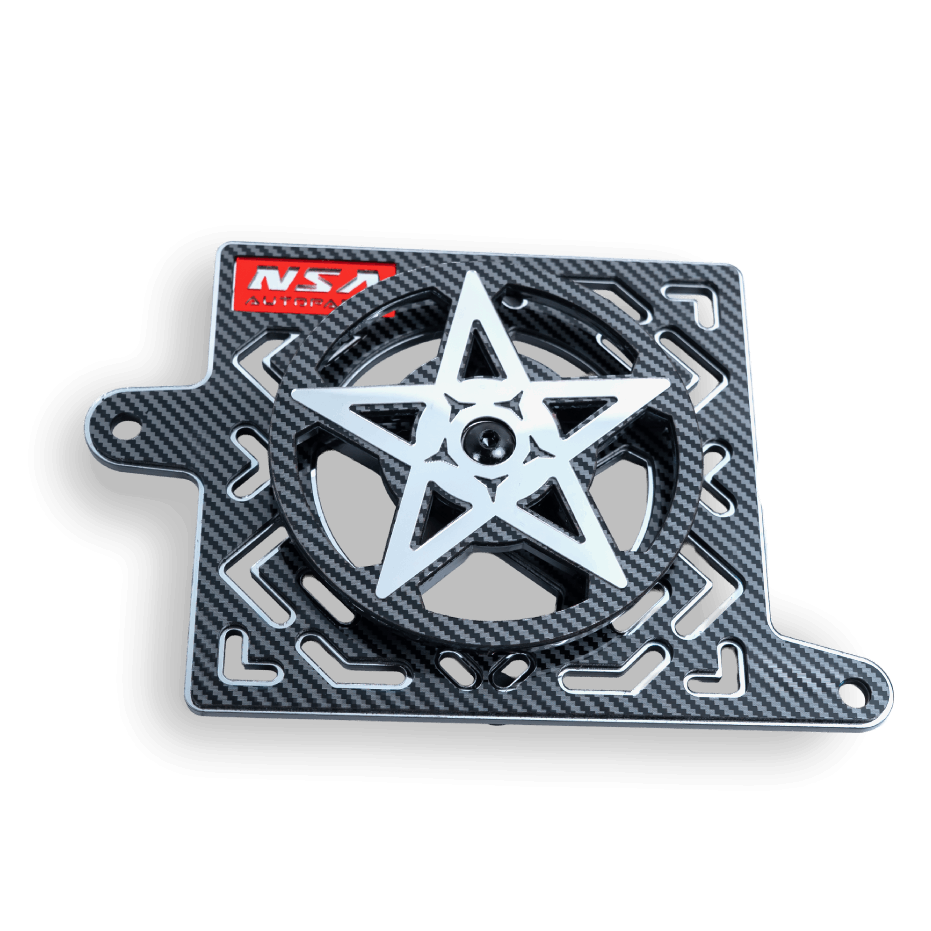 SPINNER RADIATOR COVER FOR NMAX, AEROX, LEXI - STAR VEXA CARBON