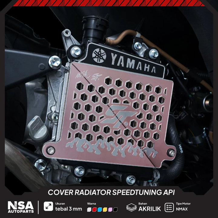 NSA X ST Cover Radiator Type 1 API Speedtuning VARIO,PCX,NMAX,AEROX,ADVSTYLO,LEXI AKSESORIS RADIATOR